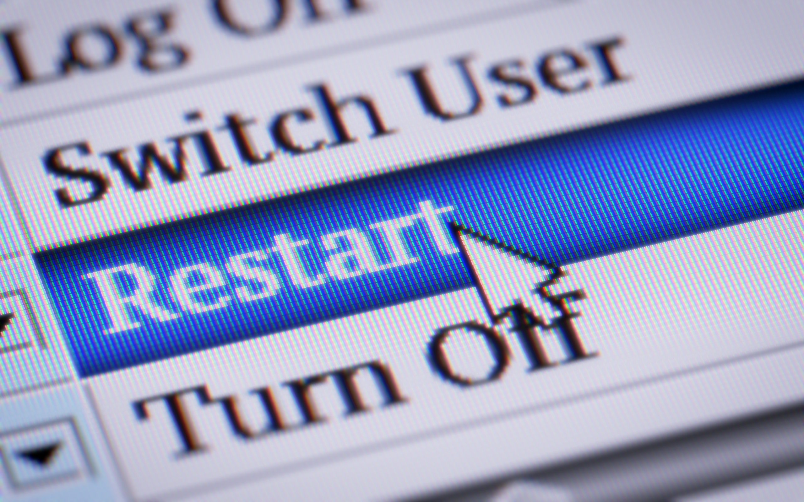 A computer cursor hovers over the Restart option.